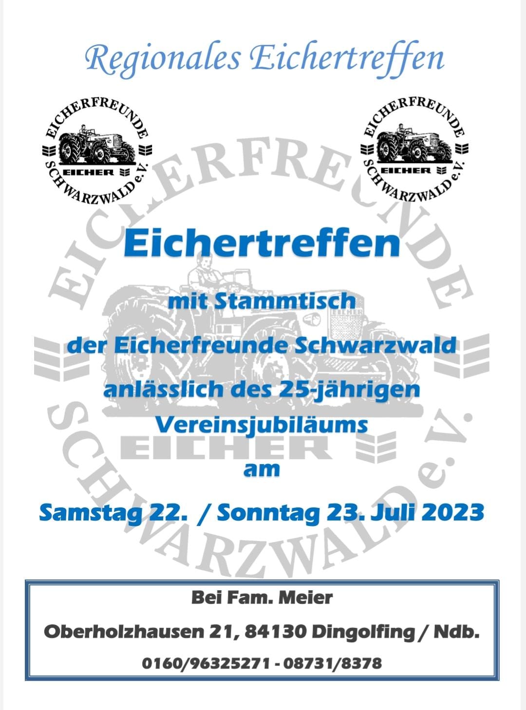 You are currently viewing Regionales Eicher Treffen und Stammtisch in Dingolfing bei Familie Meier