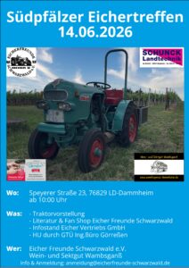 Werbeplakat für das Südpfälzer Eichertreffen